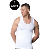 Gümüş 3001 Erkek Klasik Penye Atlet 3’lü Paket - 3XL - Beyaz