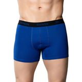 Gümüş 3074 3'lü Erkek Likralı Spor Boxer - Saks Mavi