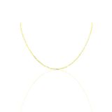 Gümüş 60 cm altın rengi aralıklı figaro zincir SGTL10101GOLD