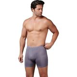 Gümüş 8007 3'lü Bambu Ince Bel Elastan Boxer - Gri - 2XL