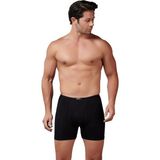 Gümüş 8007 3'lü Bambu Ince Bel Elastan Boxer - Siyah - 2XL