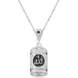 Gümüş Allah Yazılı Cevşen Duası Kadın Kolye SL6469