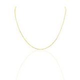 Gümüş altın rengi 45 cm figaro zincir SGTL10102GOLD