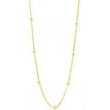 Gümüş altın yaldızlı 60 cm top top zincir