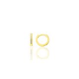Gümüş Altın Yaldızlı 9 mm Halka Küpe Tragus Piercing Helix Kıkırdak Küpesi