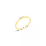 Gümüş Altın Yaldızlı Zirkon Taşlı Ayarlamalı Elegant Gümüş Yüzük Sgtl10615gold