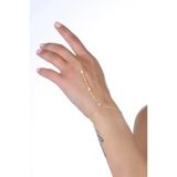 Gümüş Altın Yaldızlı Zirkon Taşlı Sıralı Damla Modeli Şahmeran Sgtl13013gold