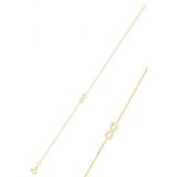Gümüş Altın Yaldızlı Zirkon Taşlı Sonsuzluk Bileklik Sgtl11502gold