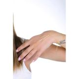 Gümüş Altın Yaldızlı Zirkon Taşlı Yıldız Dizisi Şahmeran Sgtl13008gold