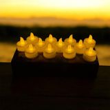 Gümüş Avm Beyaz Ledli Mum,özel Gün,kutlama,kına 12 Adet, Tealight Mum Pilli