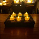 Gümüş Avm Beyaz Ledli Mum,özel Gün,kutlama,kına 6 Adet, Tealight Mum Pilli