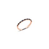 Gümüş Ayarlamalı Rose Safir Taşlı İnce Yüzük Sgtl10109safir