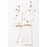 Gümüş Baby Soft Naturel Kumaş 7'li Zıbın Takım - Yenidoğan - Ekru