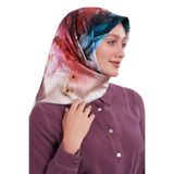 Gümüş Çiçek Desen Sura İpek Eşarp