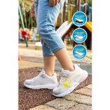 Gümüş Cırtlı Işıklı Kız Çocuk Spor Ayakkabı Sneaker 26Y316