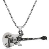 Gümüş Elektro Gitar Erkek Kolye SL2924