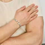 Gümüş Erkek Bileklik , 0.15 Karat Doğal Safir Taşlı,Şık Tasarım,Kararmaz Çelik Bant