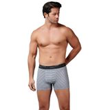 Gümüş Erkek Çizgili Likralı Spor Boxer 3114