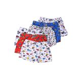 Gümüş Erkek Çocuk Boxer, 6'lı Set, Karışık Desenli, 3-4 Yaş