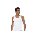 GÜMÜŞ Erkek Ribana Atlet, Yüzde Yüz Pamuklu, Beyaz, 2XL Beden