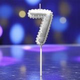 Gümüş Folyo Balon Şeklinde Pasta Mumu Gümüş Yedi 7 Numara Mum Gümüş Pasta Mumu Gümüş Doğum Günü Mumu - 1 Adet