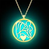 Gümüş Fosforlu Gold Anne Çocuk Sevgisi Kadın Kolye SL12503