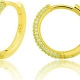 Gümüş Gold Halka Kadın Küpe SL7181