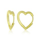 Gümüş Gold Loved Yazılı Taşsız Kalp Kadın Küpe