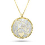Gümüş Gold Taşlı Anne Çocuk Sevgisi Kolye