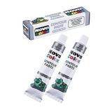 Gümüş Gri Kontür Boyası 25 ML 2 Adet Cam Vitray Boyası Kontur Silver Vitray Çalışması