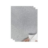 Gümüş Gri Yapışkanlı Simli Eva 50X70 Cm 3 Adet Simli Yapışkanlı Eva Süngeri Okul Kreş Anasınıfı Elişi Etkinlikleri Hobi