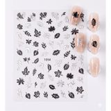Gümüş Holografik Yaprak Dizayn Tırnak Sticker Tırnak Etiketi Nail Art Jo-1054S