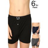 Gümüş İç Giyim Düğmeli Erkek Boxer 6 Lı Paket