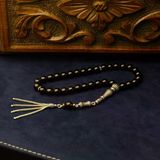 Gümüş İmame Gümüş Püskül Küre Kesim 8.5.x8.5 mm Doğal Dumanlı Kuvars Taşı Tesbih