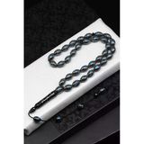 Gümüş İşlemeli Kuka Tesbih 8 X 12 Mm Arpa Kesim