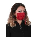 Gümüş İyonlu Boyundan Askılı Yıkanabilir Düz Renkli Maske Bordo STANDART