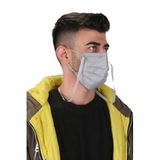 Gümüş İyonlu Boyundan Askılı Yıkanabilir Düz Renkli Maske Gri STANDART