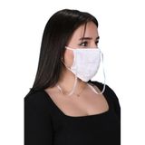 Gümüş İyonlu Boyundan Askılı Yıkanabilir Düz Renkli Maske