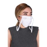Gümüş İyonlu Boyundan Askılı Yıkanabilir Taşlı Maske K-3 Beyaz STANDART