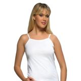 GÜMÜŞ Kadın Askılı Ribana Atlet,%100 Pamuk, Bisiklet Yaka, Beyaz, 2XL, 3'lü Paket
