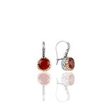 Gümüş Kök Yakut Taşlı Otantik Tektaş Küpe Sgtl10969bordo