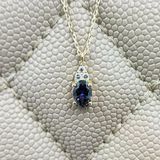 Gümüş Kolye - 1.30 Ct Mistik Topaz Oval Taşlı Has Taşlı Gümüş Kolye -Hediyelik 925 Ayar Gümüş Kolye
