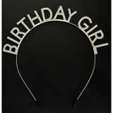 Gümüş Kristal Taşlı Birthday Girl Doğum Günü Tacı İthal Ürün A Kalite 17X16 Cm (5047)