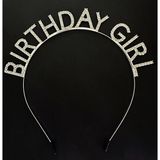 Gümüş Kristal Taşlı Birthday Girl Doğum Günü Tacı İthal Ürün A Kalite 17X16 Cm (5433)