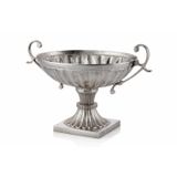 Gümüş Kupa Kase Dekoratif Vazo, 34x58x35cm, Çiçek Düzenlemesi için Antik Stil Metal Dekor Parçası