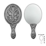 Gümüş Lale Motifli El Aynası MKTB-T8642