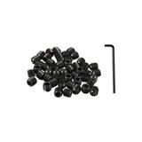 Gümüş M6X6 mm Setskur VIDA10'LU Kapı Kolu Vidası Alyan Hediyeli - Siyah