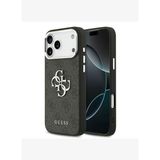 Gümüş Metal Kamera Çerçeveli 4G Desenli Metal Büyük Logolu iPhone 17 Pro Max Kılıf
