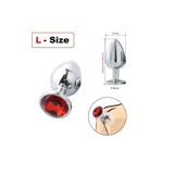 Gümüş Metal Taşlı 9,5 Cm Lüks Anal Plug Tıkaç cinsel1659