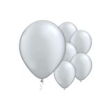 Gümüş Metalik Balon 10 Adet Çok Renkli